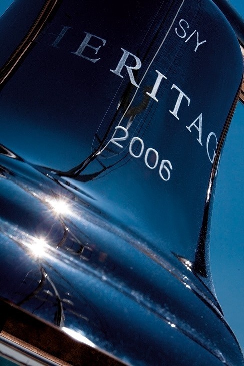 Ship's Bell: Yacht HERITAGE's Close Up Captured