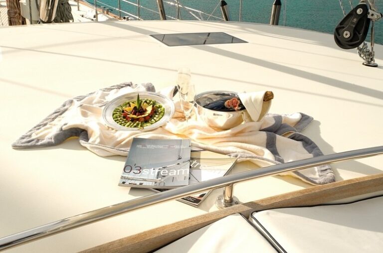 Deck Close Up Aboard Yacht HERITAGE