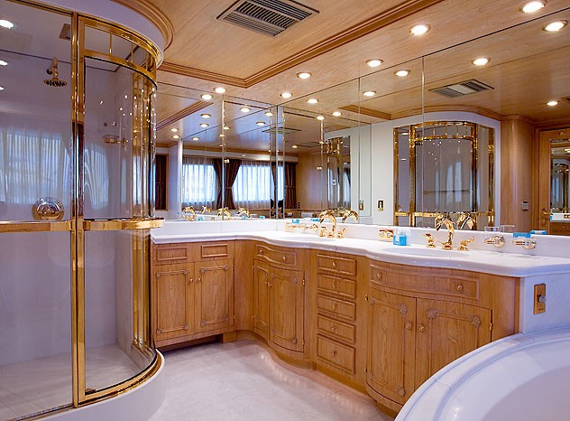Main Master Bath Aboard Yacht LADY ROSE