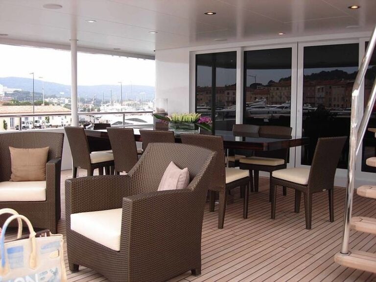 External Sitting Zone On Board Yacht MY LITTLE VIOLET