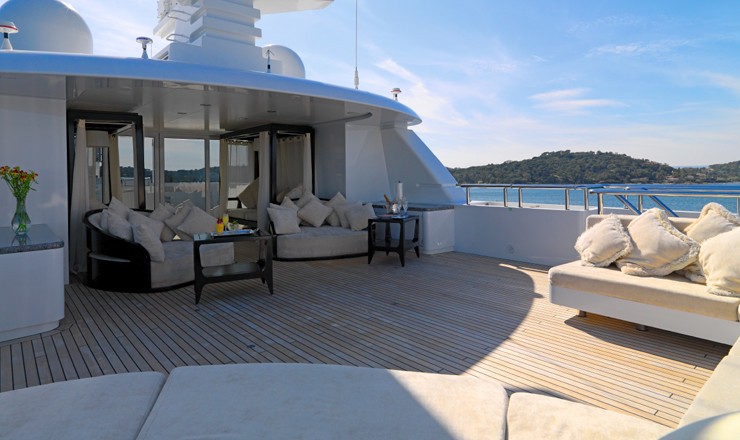Sun Deck Zone On Board Yacht MY LITTLE VIOLET