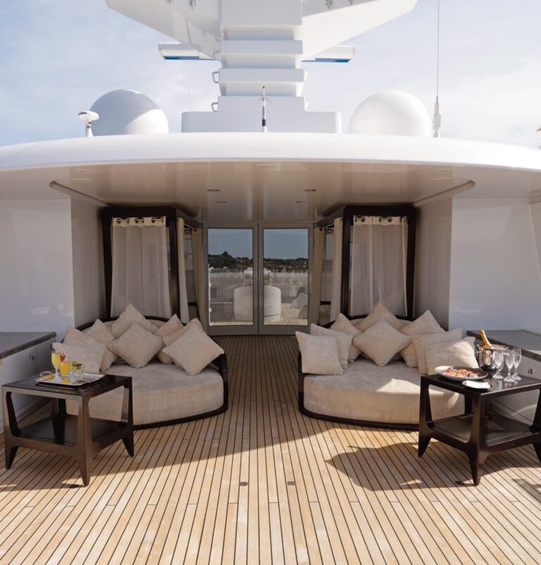 Sun Deck Lounging On Board Yacht MY LITTLE VIOLET