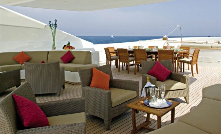 Sun Deck Aft Aboard Yacht PRINCESS IOLANTHE