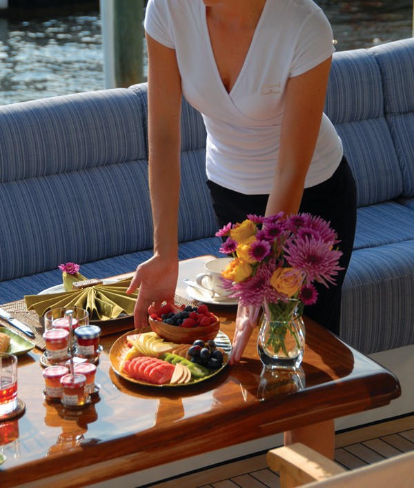 Eating/dining Close Up On Board Yacht YOU & ME
