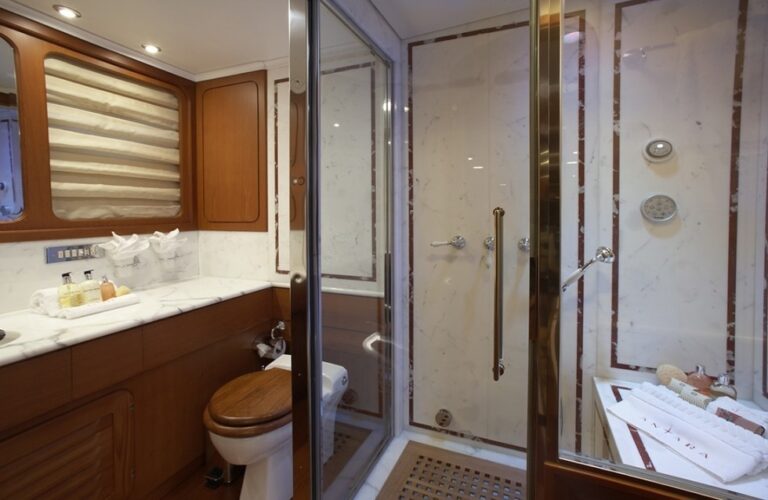 Showering Area On Board Yacht ANTARA