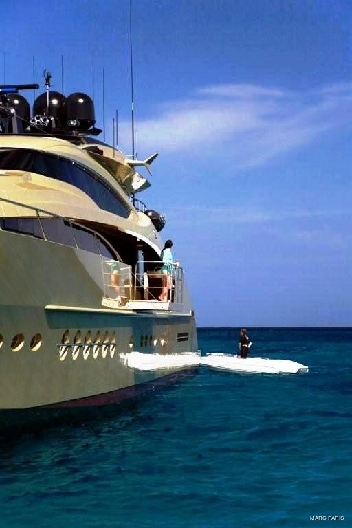 Ship's Tender Alongside On Yacht HOKULANI