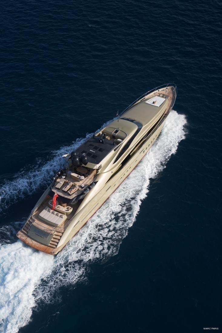 From Above Aspect Aboard Yacht HOKULANI