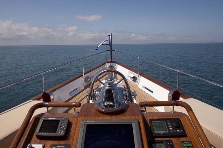 Deck Close Up Aboard Yacht SYCARA IV