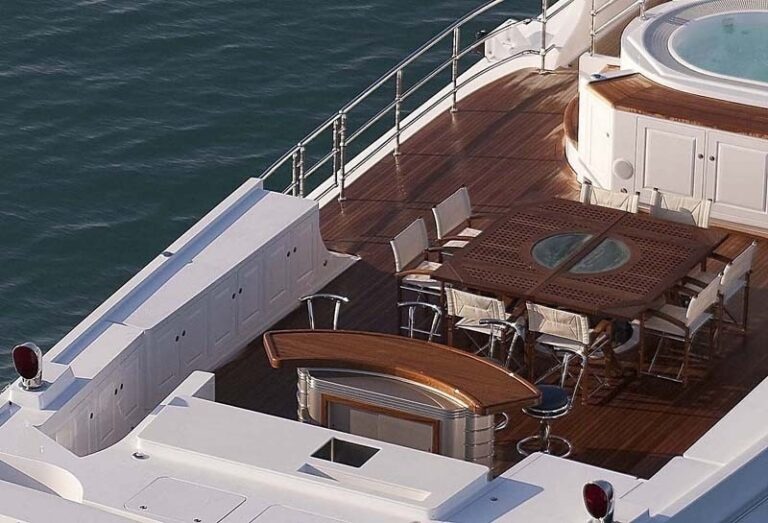 Upper Deck: Yacht SYCARA IV's From Above Aspect Pictured