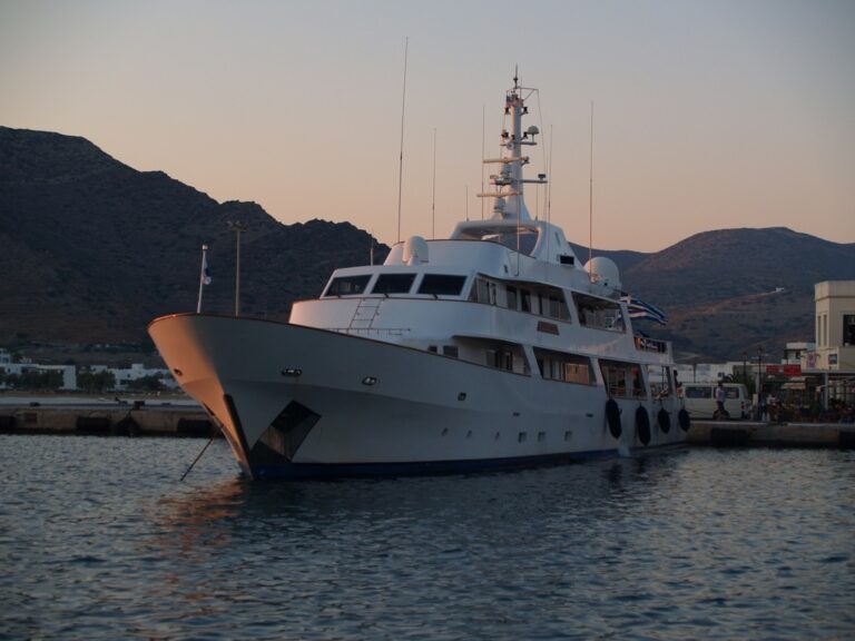 Sunset Dusk On Yacht WHITE KNIGHT
