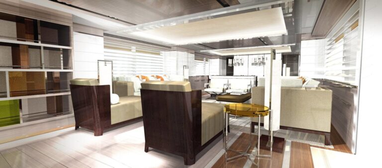 Artist Rendering Aboard Yacht ASYA