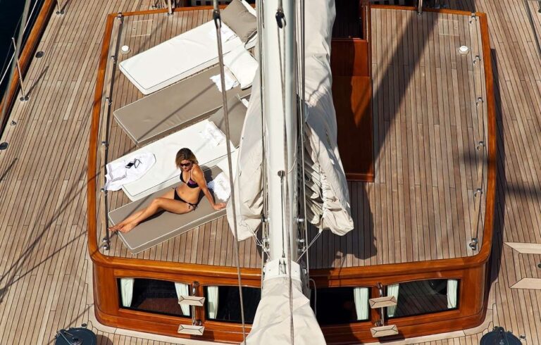 Sunshine Lounging: Yacht GWEILO's From Above Pictured