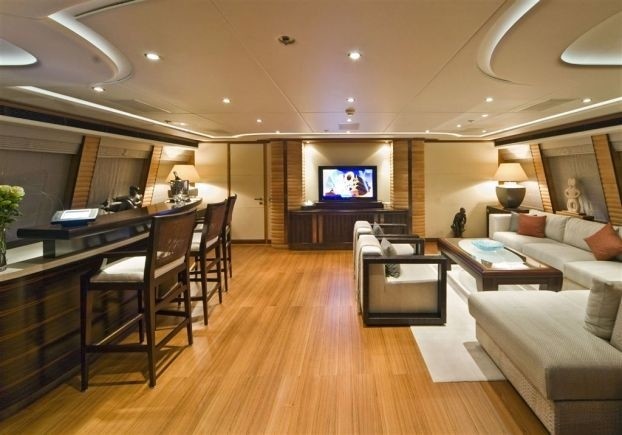 Drinks Bar With Saloon Aboard Yacht LET IT BE