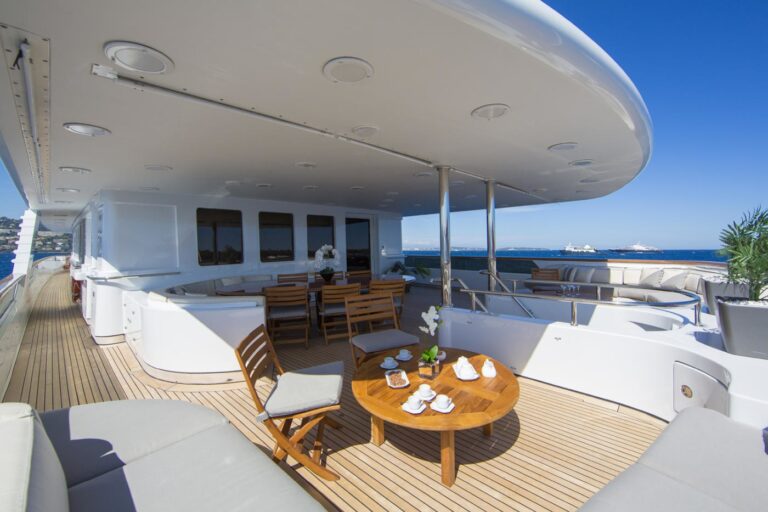 Sitting: Yacht KANALOA's Top Deck Aft Captured