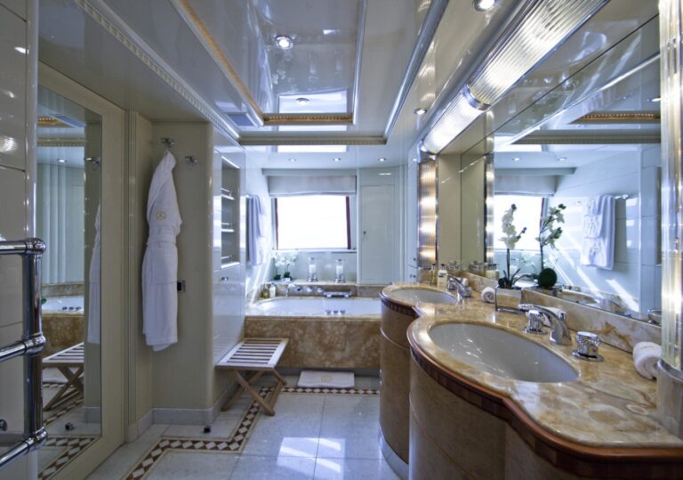 Main Master Bathroom On Yacht KANALOA