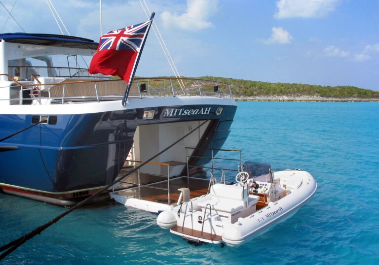 Ship's Tender With Swimming Deck On Board Yacht MITSEAAH