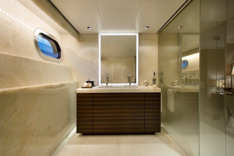 Guest's Showering Area Aboard Yacht ODESSA