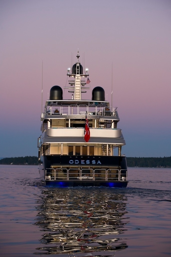 Dusk: Yacht ODESSA's Aft Aspect Photograph
