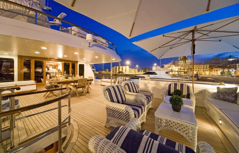 Aft Deck On Yacht BLU 470