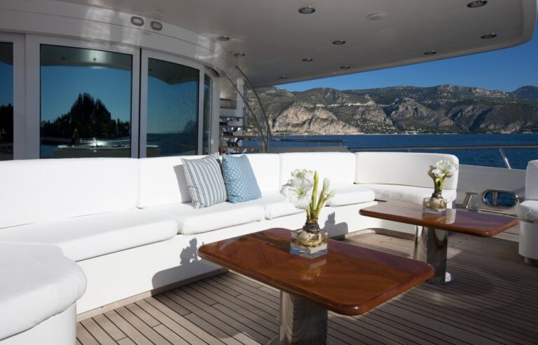 Deck Sitting On Board Yacht LA TANIA