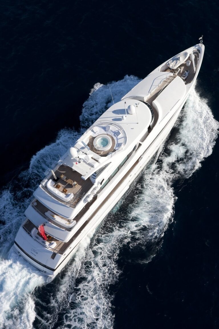 From Above Aspect Aboard Yacht LA TANIA