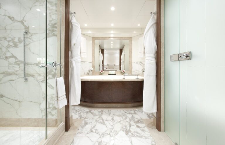 Main Master Bath Aboard Yacht LA TANIA