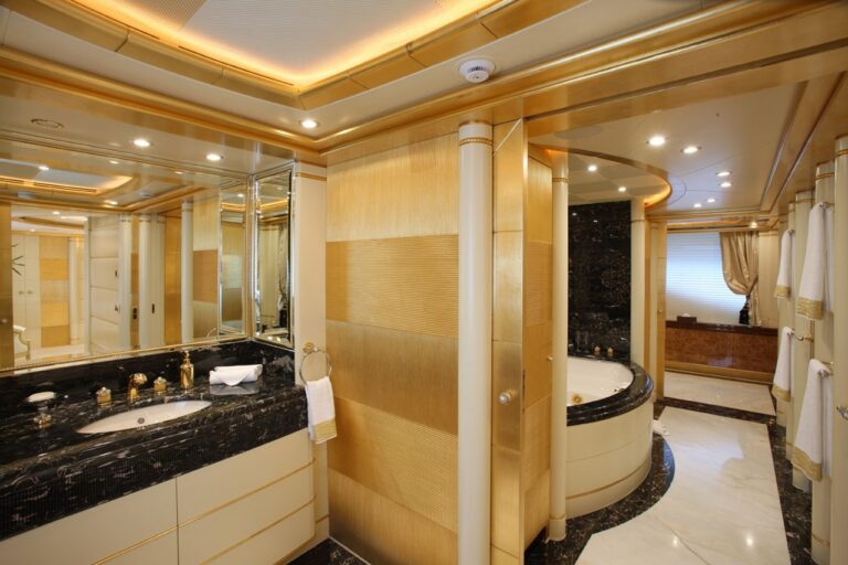 Main Master Bath Aboard Yacht PLATINUM