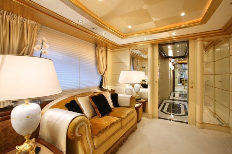 Dressing Area: Yacht PLATINUM's Main Master Cabin Photograph