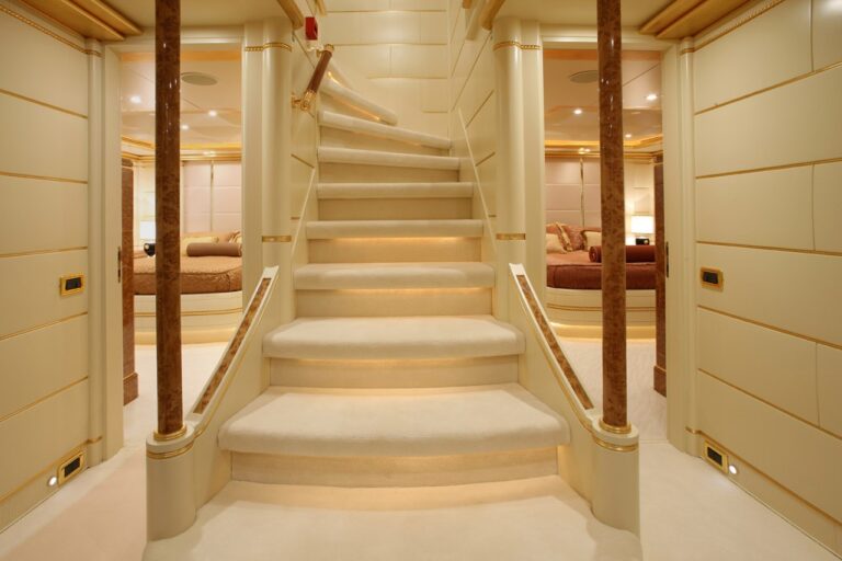 Stairway On Board Yacht PLATINUM
