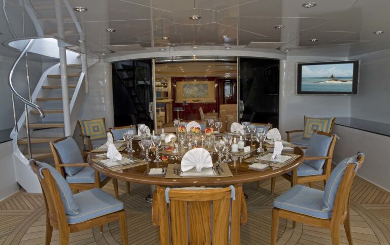 External Eating/dining Viewing In On Board Yacht REEF CHIEF