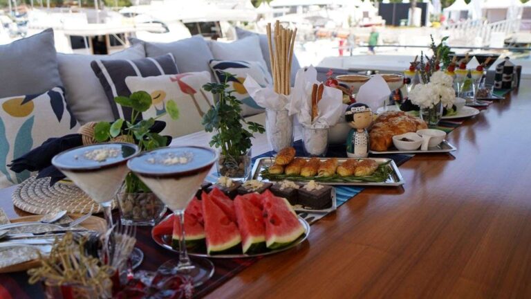 Beautiful catering from the on board crew