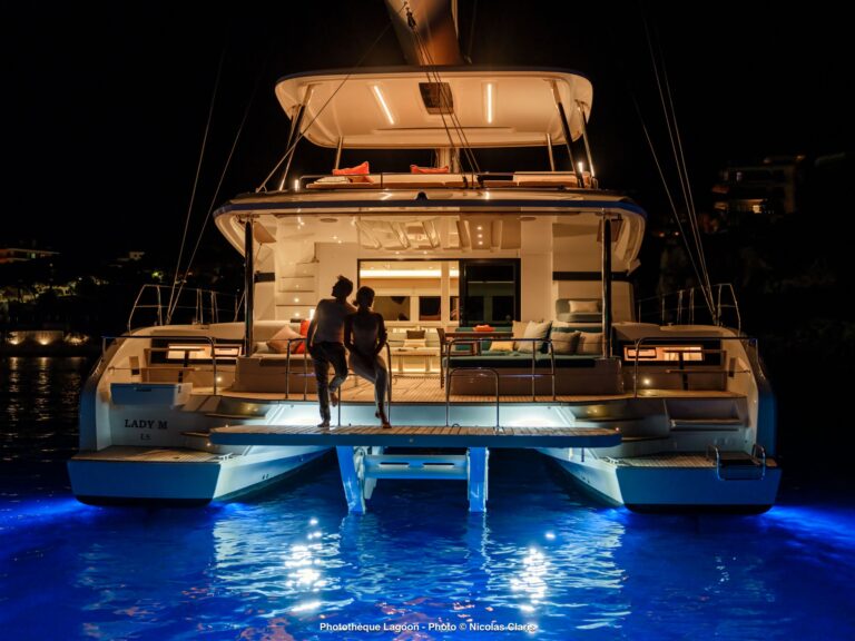 Deck lights on board