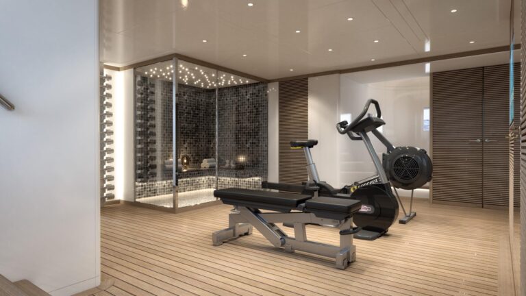 Beach club gym and spa