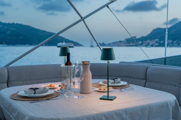 Dinner Set Up On Deck