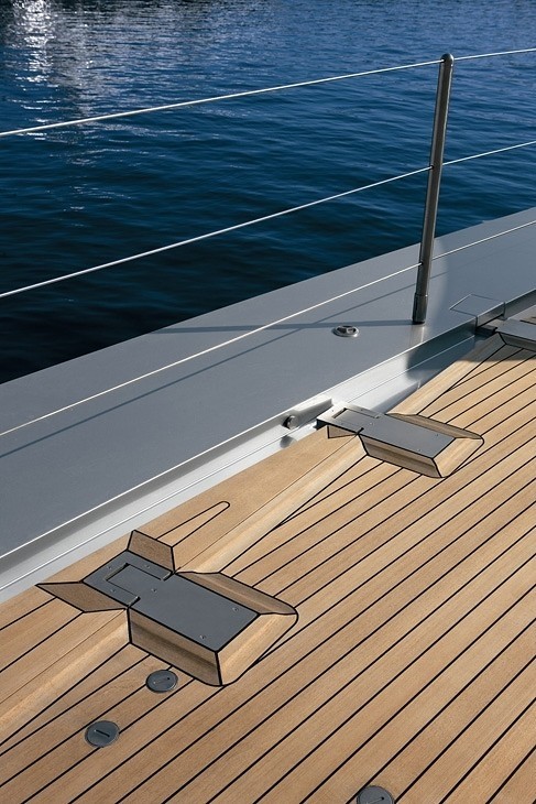 Deck Close Up On Board Yacht EXUMA