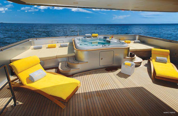 Top Aft Deck On Board Yacht EXUMA