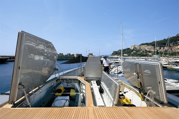 Ship's Tender Storage Open On Board Yacht EXUMA