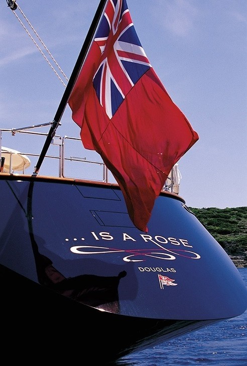Aft Close Up On Yacht IS A ROSE