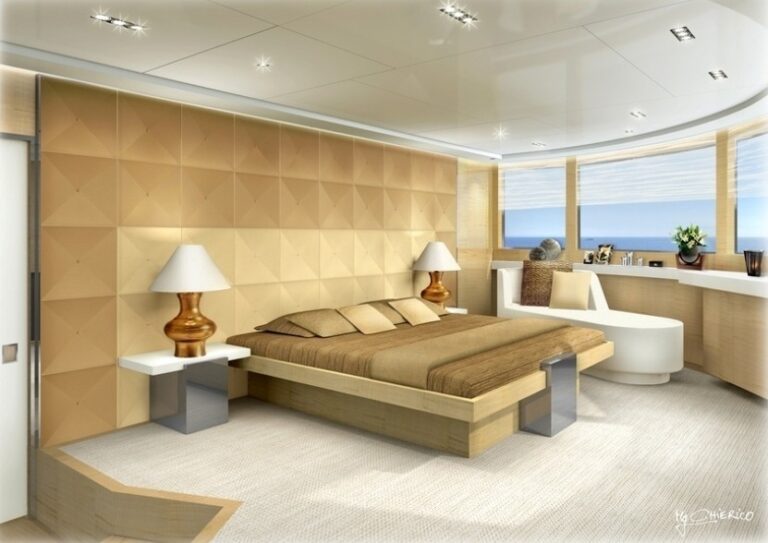 Guest's Cabin: Yacht LA PELLEGRINA's Artist Rendering Photograph