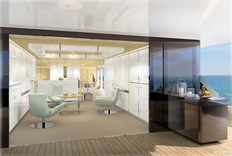 Exterior / Interior: Yacht LA PELLEGRINA's Artist Rendering Captured