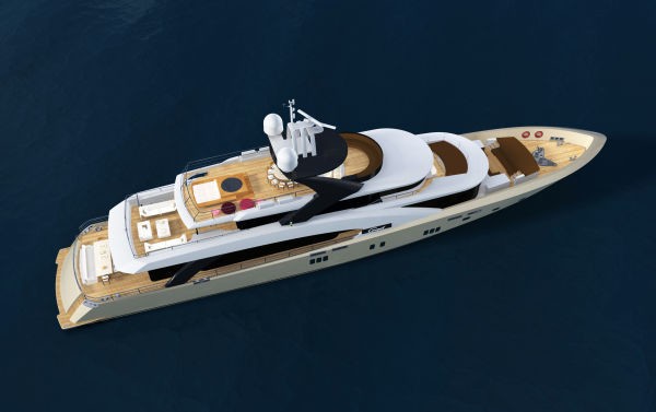 From Above Aspect: Yacht LA PELLEGRINA's Artist Rendering Captured