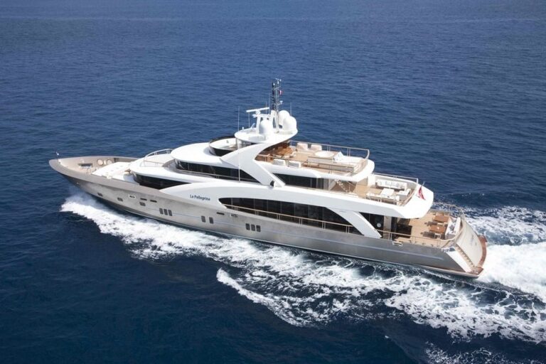 From Above Aspect Aboard Yacht LA PELLEGRINA