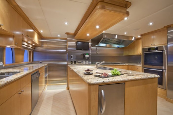 Ship's Galley On Yacht WHEELS