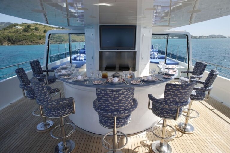 External Drinks Bar Aboard Yacht EMELINA