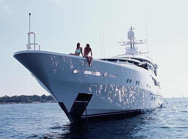 Ship's Bow Aboard Yacht LAZY Z