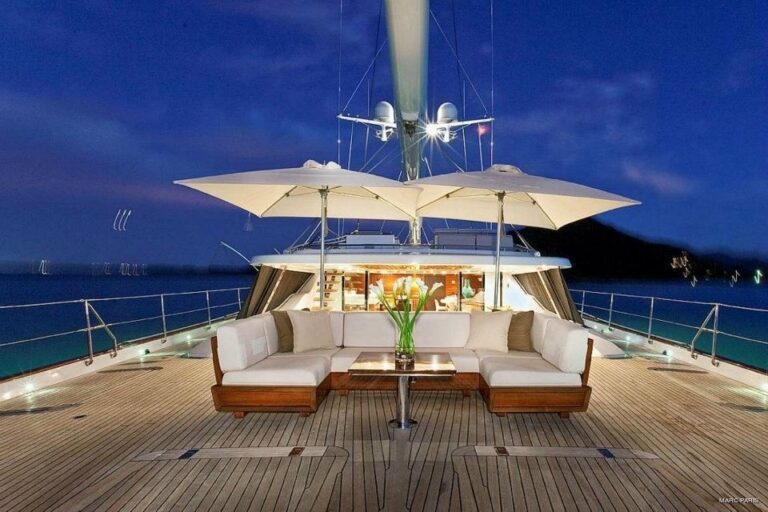 Aft Deck On Board Yacht PRANA