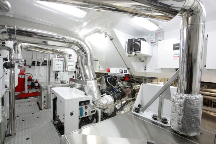 Engine Area Aboard Yacht Q
