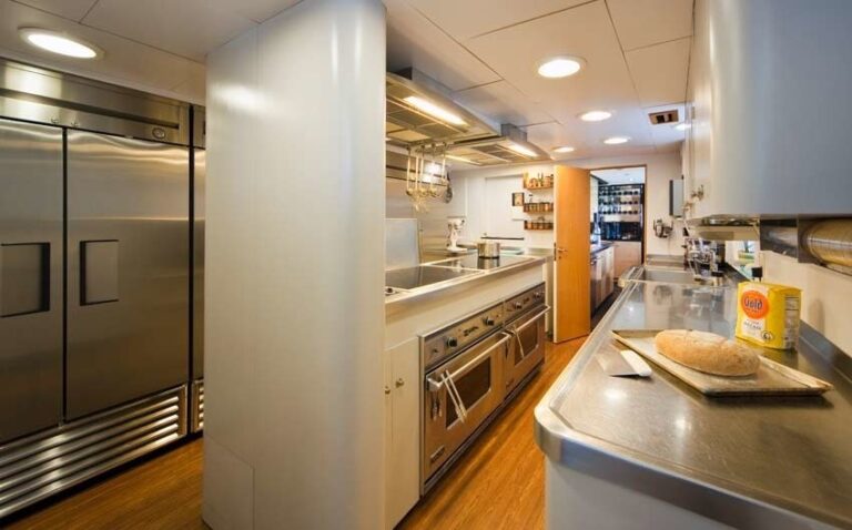 Ship's Galley On Yacht BIG EAGLE