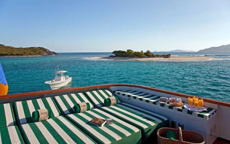 Sunshine Pads With Ship's Tender On Yacht BIG EAGLE
