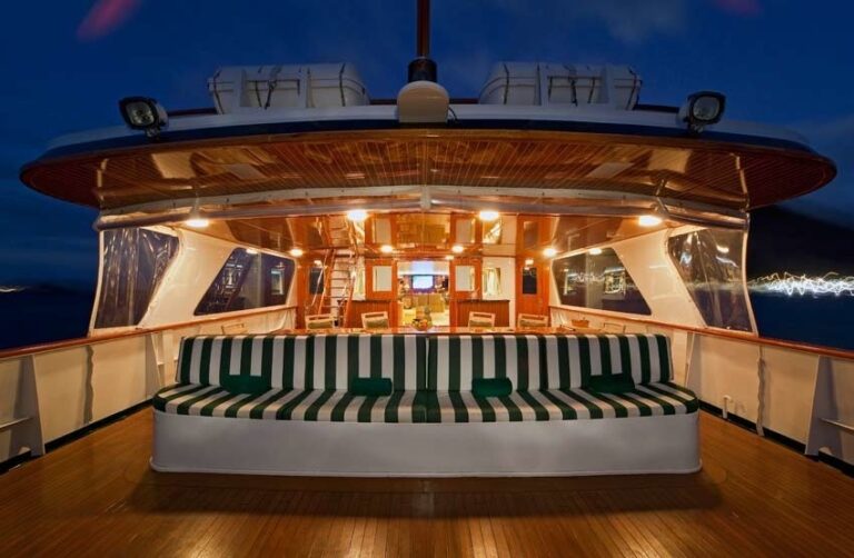 Evening: Yacht BIG EAGLE's Aft Deck Photograph